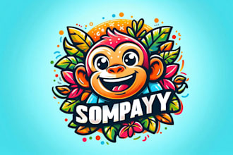 do awesome monkey mascot logo design