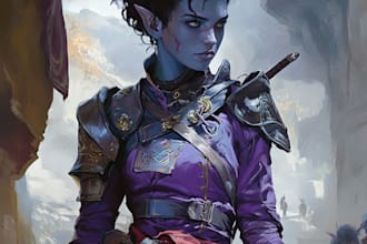 make your dnd character, fantasy, fanart or tcg illustration