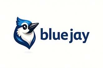 do awesome blue jay bird head mascot logo design