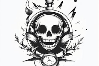 draw your minimalist doodle style tattoo design