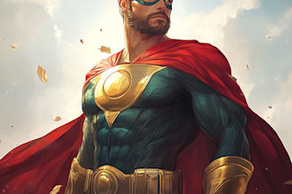 create concept art superhero character