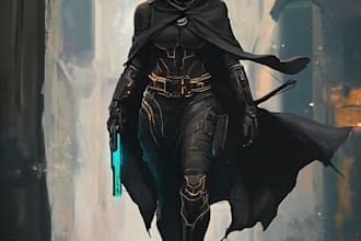 create dnd art, fantasy character for dnd party