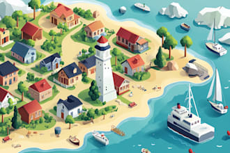 design vector maps, event maps, fantasy festival maps