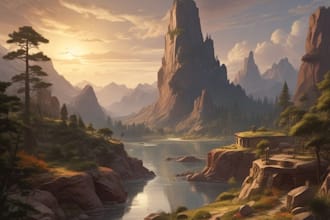 design fantasy magical landscape and all concept art