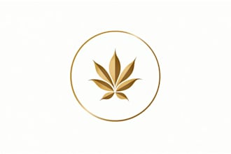 design an awesome leaf monoline circle minimalist logo in very short time