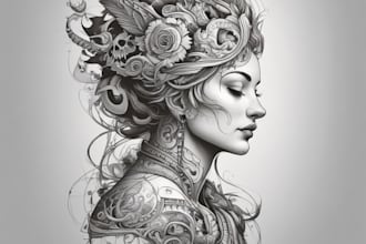 draw custom tattoo design for you