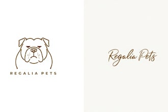 design awesome 3d bulldog outline minimalist logo within 1 day
