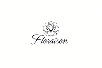 make different 3d flower line art minimalist logo with express delivery