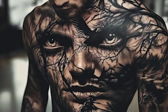 create old school or traditional tattoo style design