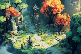 make fantasy environment concept art for game art