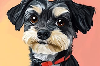 do your cat dog or your pet into vector pop art portrait