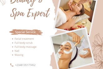 design hair extension, beauty, lash, salon, and spa flyer