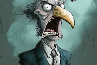 draw satire, editorial or political cartoons in my style