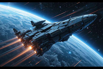 create a sci fi spaceship art