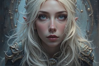 do fantasy concept art character portrait oil painting