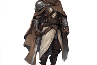 create concept art, character design and dnd illustration