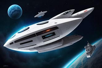draw spaceship, sci fi illustration and sci fi art