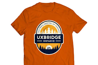 create a unique modern mountain outdoor t shirt design
