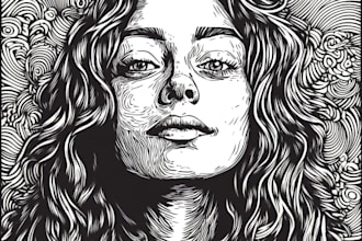 do linocut carving prints style illustration