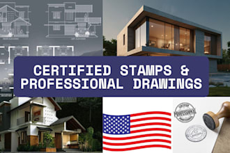 sign, stamp and seal florida, ca architectural drawings for USA city permit mep