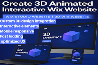 create 3d animated interactive wix website wix studio website 3d wix website
