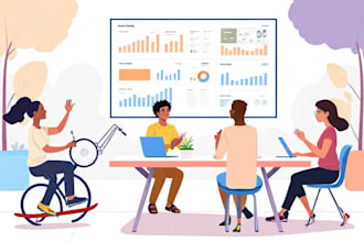 create flat vector corporate illustration of people