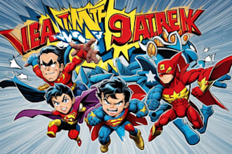 make drawing of super hero character