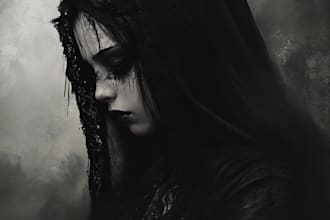 make a dark horror and fantasy horror character