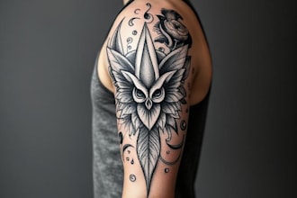 hand draw a full sleeve tattoo design unique modern