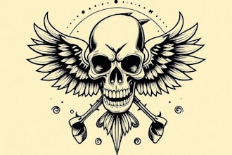 create old school or traditional tattoo style design