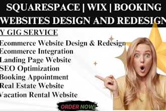 design redesign wix squarespace booking website car rental hotel vacation airbnb