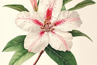 draw amazing botanical vector line art illustration