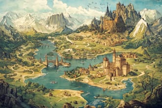 do fantasy dnd map cartography map design illustration