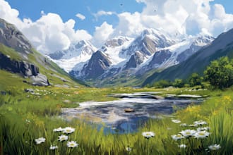 design amazing environment, monster, character, background concept art