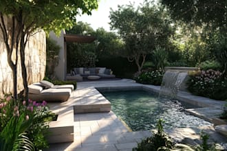 design backyard landscape design and front yard garden, pool design
