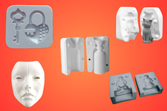 create 3d silicone mold product design injection mold casting for 3d printing