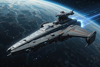 design spaceship, sci fi illustration and sci fi art
