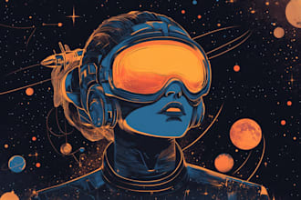 make sci fi illustration, sci fi art, sci fi, game character