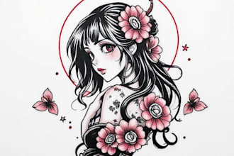 make anime tattoo design