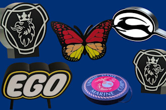 convert 2d image to 3d model, 3d lightbox, 3d logo, keychain, coaster, 3mf stl