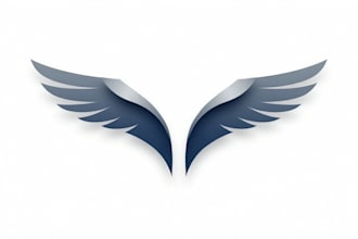 design high quality elegant eagle wings minimalist logo in express delivery