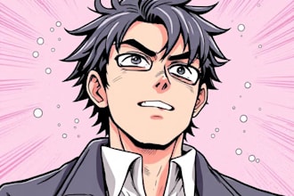 comic illustrations for your anime and manga book pages