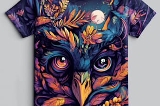 create a custom t shirt design and bulk t shirts design