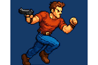 create pixel art, pixel art animation, sprite, and pixel art illustration