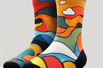 draw beautiful socks design for you