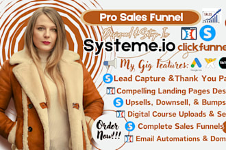 design systeme io sales funnel, clickfunnels landing page, connect domain dns