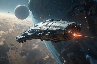 create a sci fi spaceship art
