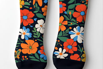 create beautiful socks design