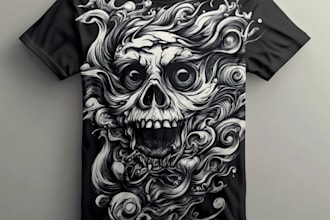 draw custom typography t shirt design