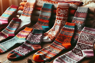 make a beautiful socks design